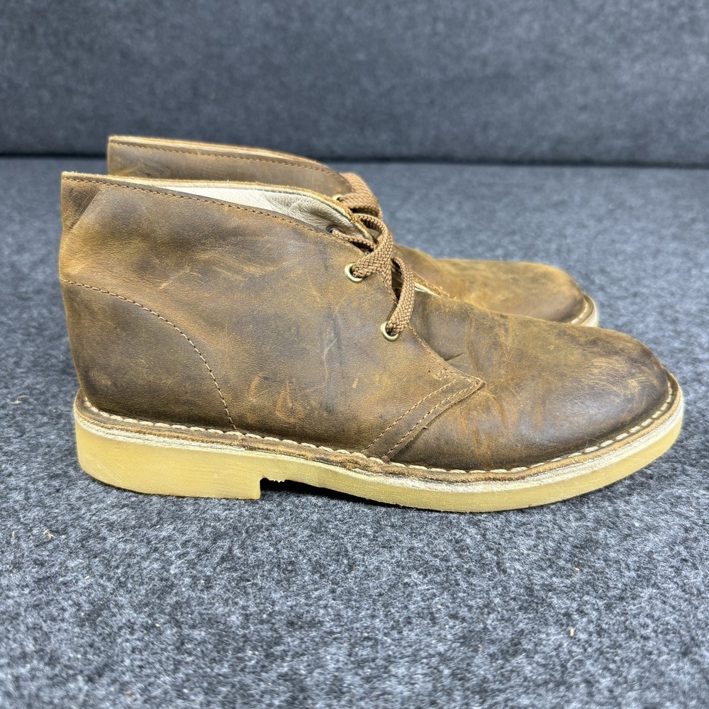 Clarks Bushacre 2 Chukka Boots Brown Leather Boys Size 13.5 - Picture 2 of 12